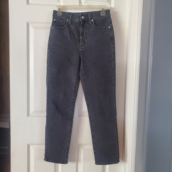 Madewell Denim - Madewell The Perfect Vintage Straight Jean Size 25 Washed Black High Rise